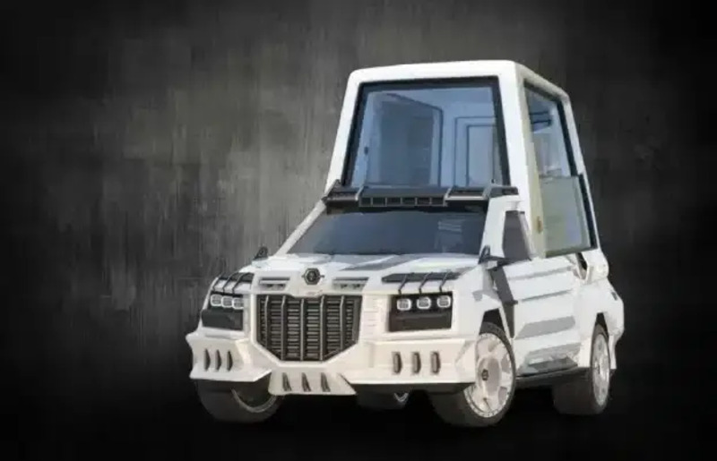 La nuova (orrenda) Papamobile di DARTZ per il pontefice americano &egrave; made in USA e anti drone... 