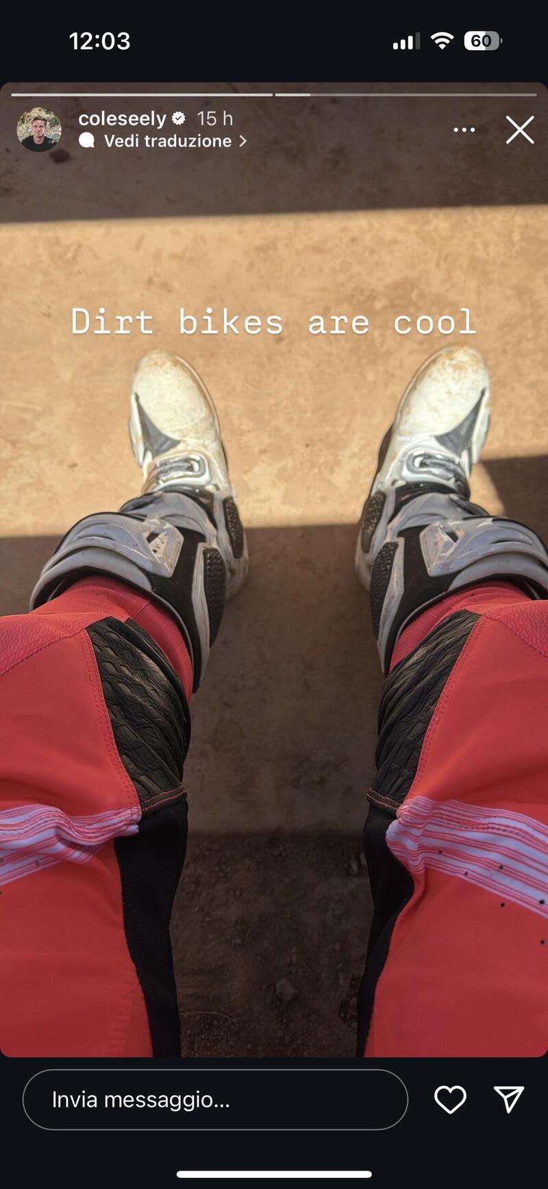 L&#039;altra instagram stories di Cole Seeley