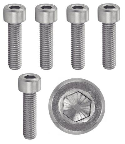 Viti a brugola in pollici cromate 3/8-16 lunghe 70 