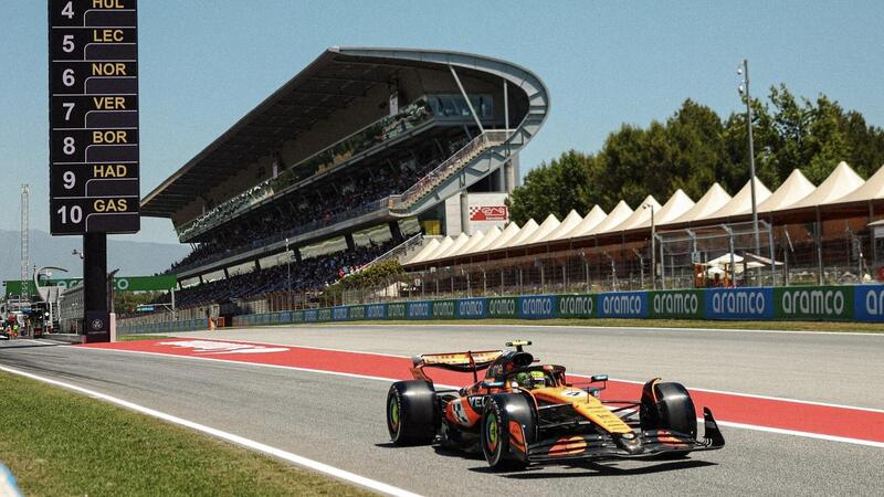 F1. GP Spagna: Norris comanda la FP1, occhi puntati sulla nuova direttiva tecnica. Ferrari competitiva sul passo gara
