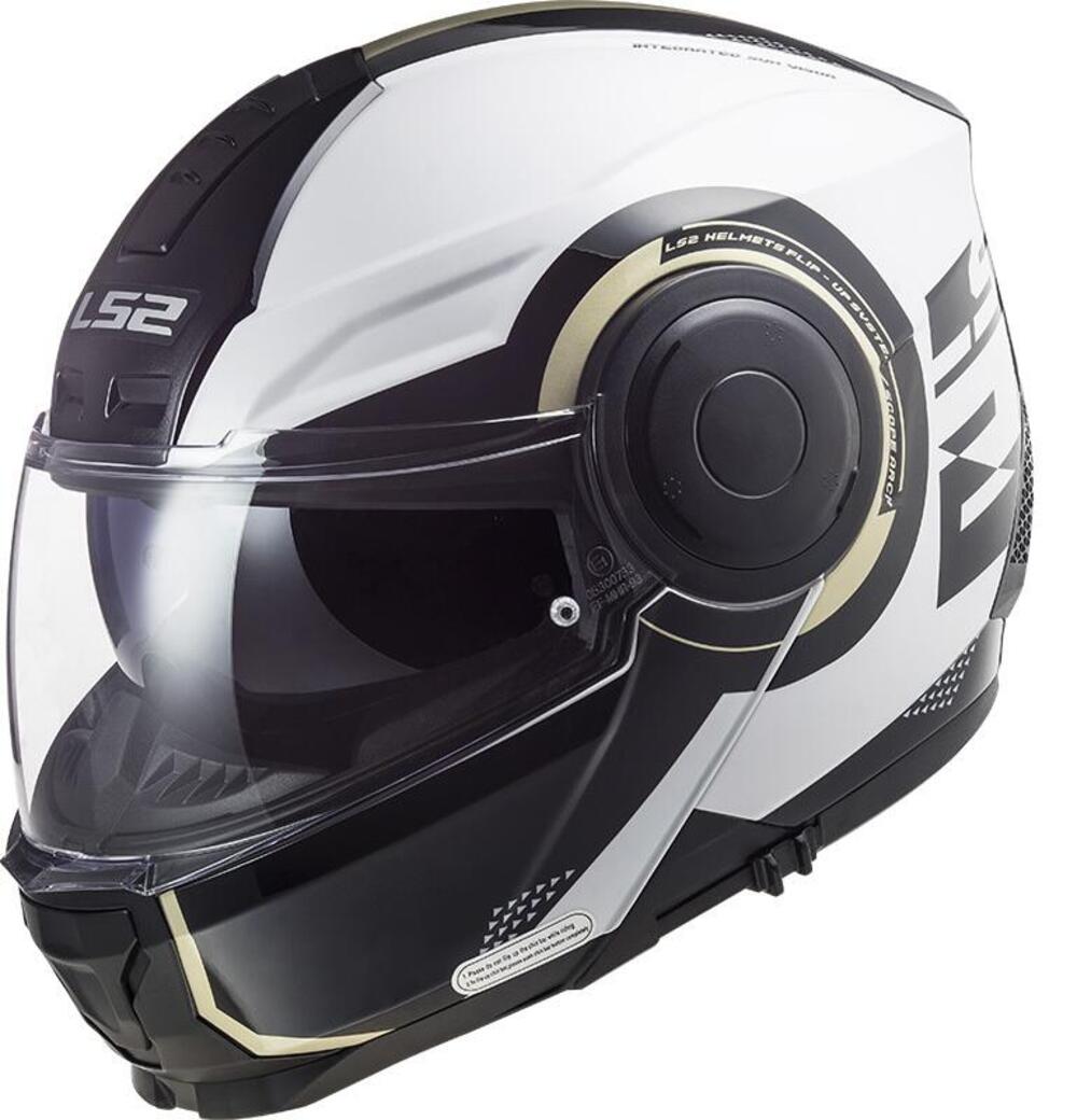 Casco modulare LS2 FF902 SCOPE ARCH Bianco Titanio