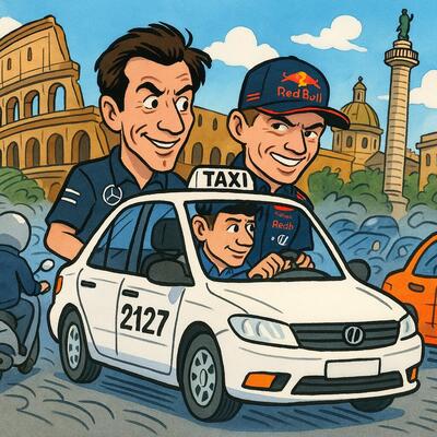 &quot;Verstappen come i tassisti romani&quot;: la battuta di Toto Wolff fa infuriare i conducenti della Capitale