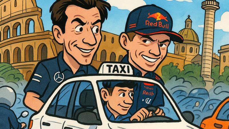 &quot;Verstappen come i tassisti romani&quot;: la battuta di Toto Wolff fa infuriare i conducenti della Capitale
