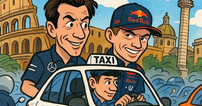 &quot;Verstappen come i tassisti romani&quot;: la battuta di Toto Wolff fa infuriare i conducenti della Capitale