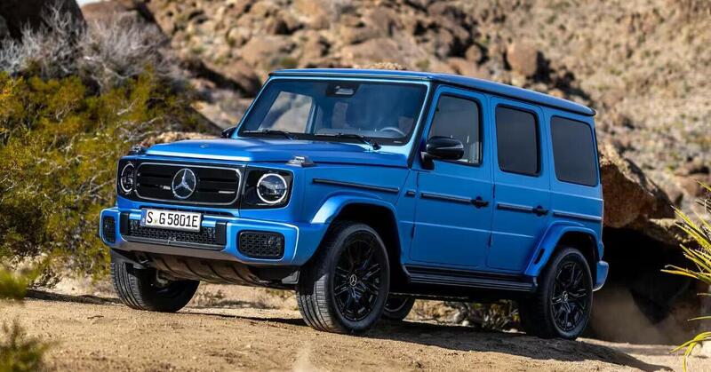 Mercedes Classe G elettrica imbullonata al pavimento delle concessionarie