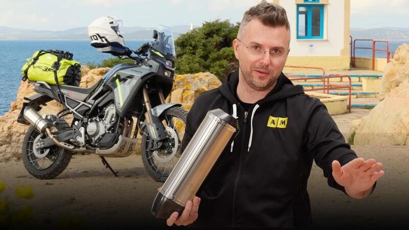 Scarico Doublefire Titanium Roadsitalia per CFMoto 450 MT: Test Completo [VIDEO]