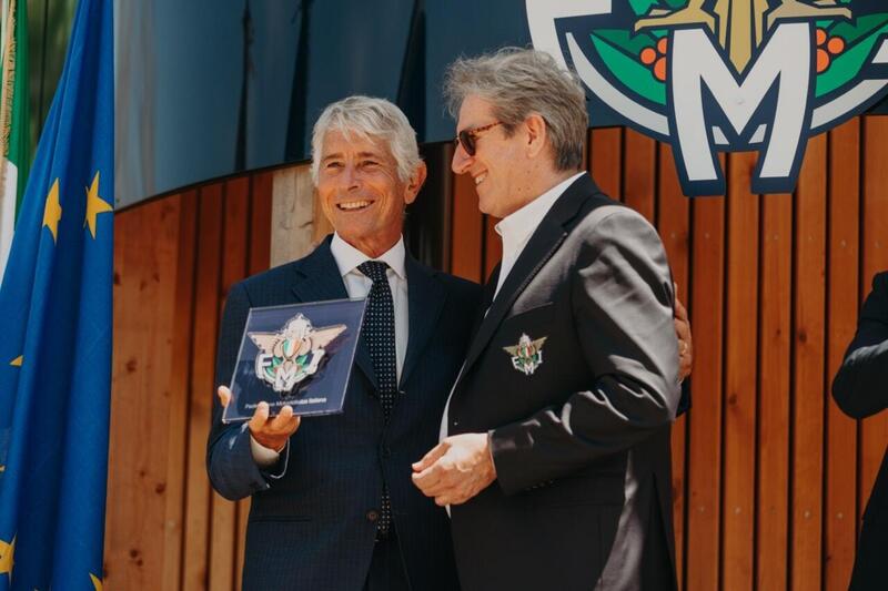 Il Ministro Abodi con il Presidente FMI Copioli