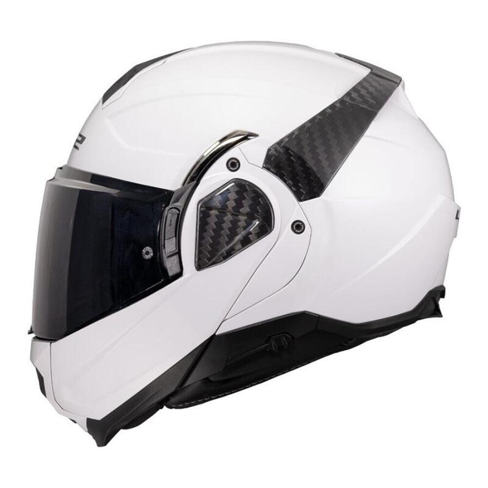 casco modulare LS2 Advant II in carbonio bianco