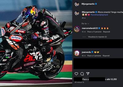MotoGP 2025. Jorge Martin posta una foto dell'Aprilia MotoGP: Seriamente, ho tanta voglia di tornare!