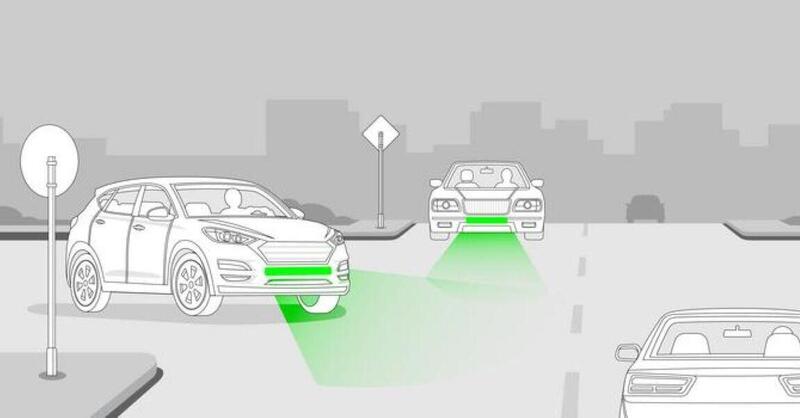 La luce di stop davanti? Si, ma verde. Potrebbe evitare gli incidenti