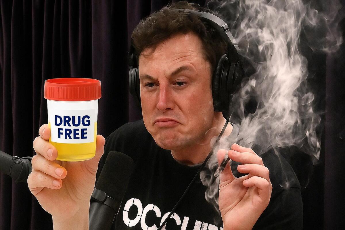 Elon Musk ha fatto la pipì e in Tesla ora sono più tranquilli