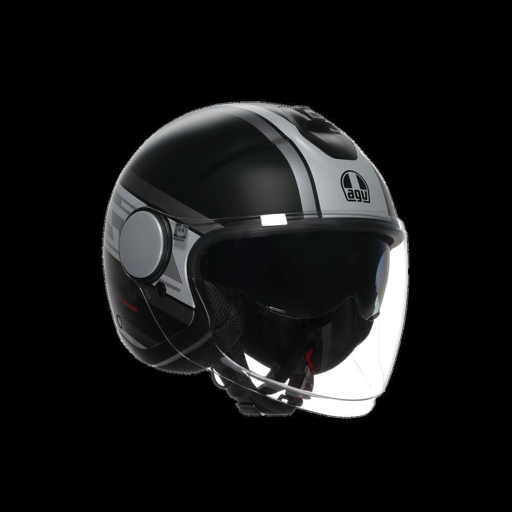 casco jet AGV Eteres Mondello nero argento