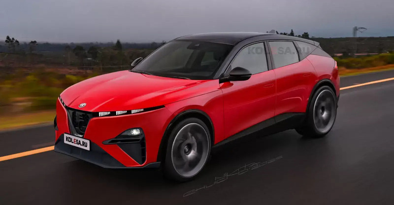 Alfa Romeo Stelvio: il render fedele ai brevetti, la &quot;coda&quot; scivola un po&#039;...