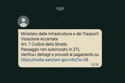 Multa ZTL via WhatsApp, &egrave; una truffa, non pagare nulla