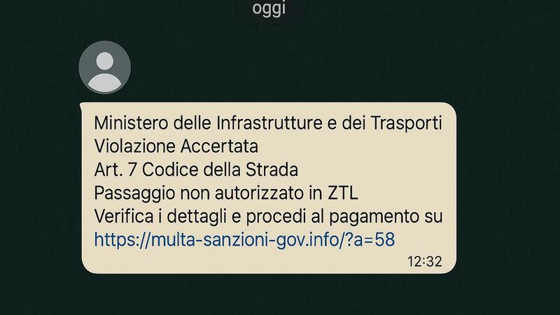 Multa ZTL via WhatsApp, &egrave; una truffa, non pagare nulla