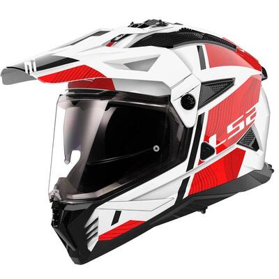Casco Integrale Adventure LS2 Pioneer II Bianco Lu