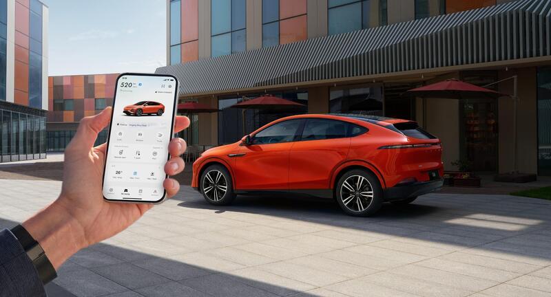 La app di controllo della Xpeng G6