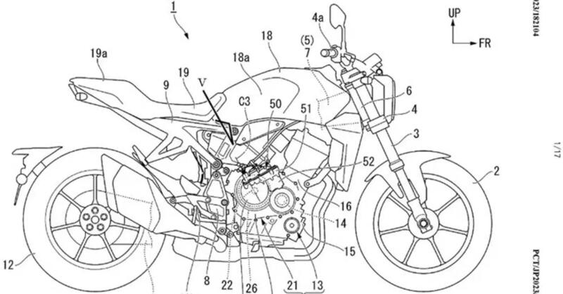 Honda CB1000R e Hornet con frizione elettronica E-Clutch: depositati i brevetti