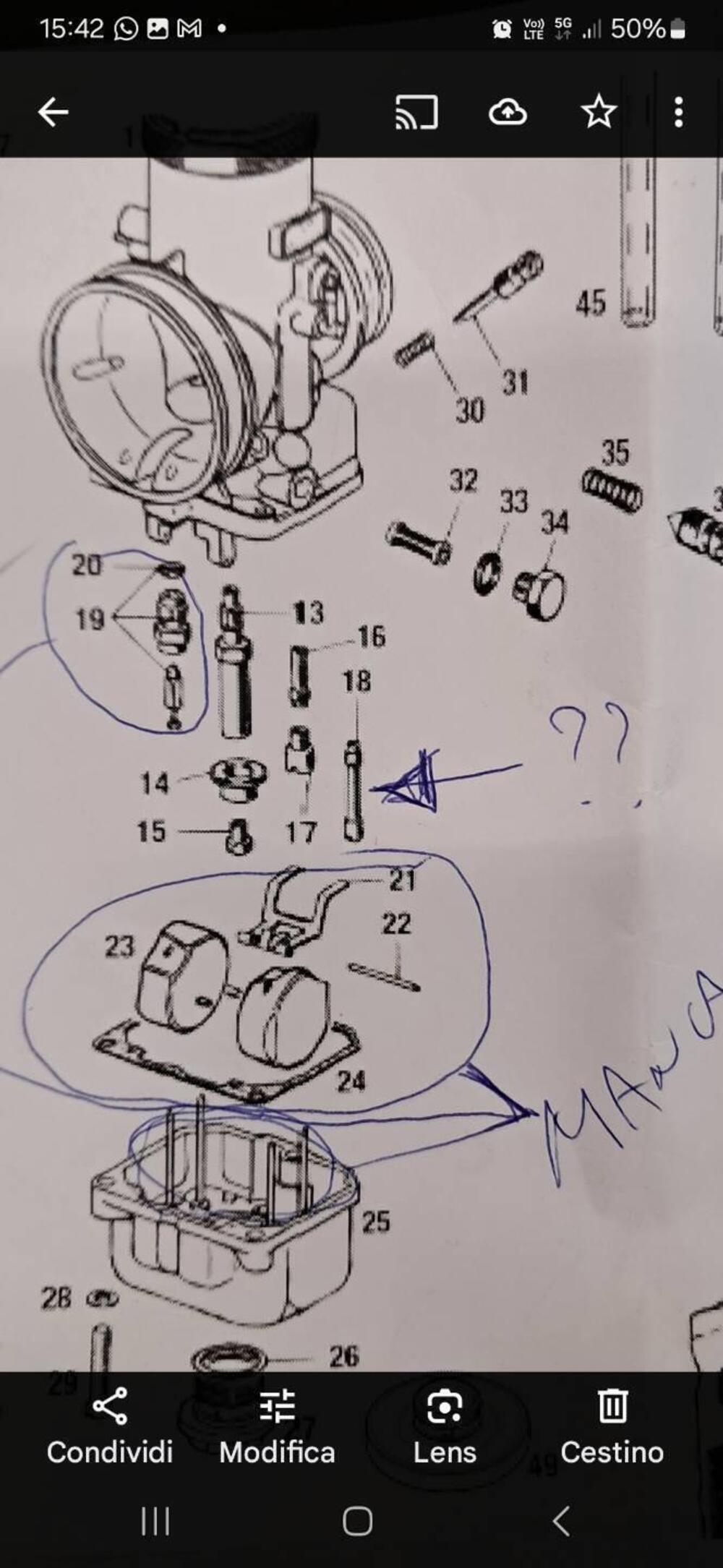 2 CARBURATORI VHSB 34 LD APRILIA ROTAX 122 123 Dell'Orto (6)