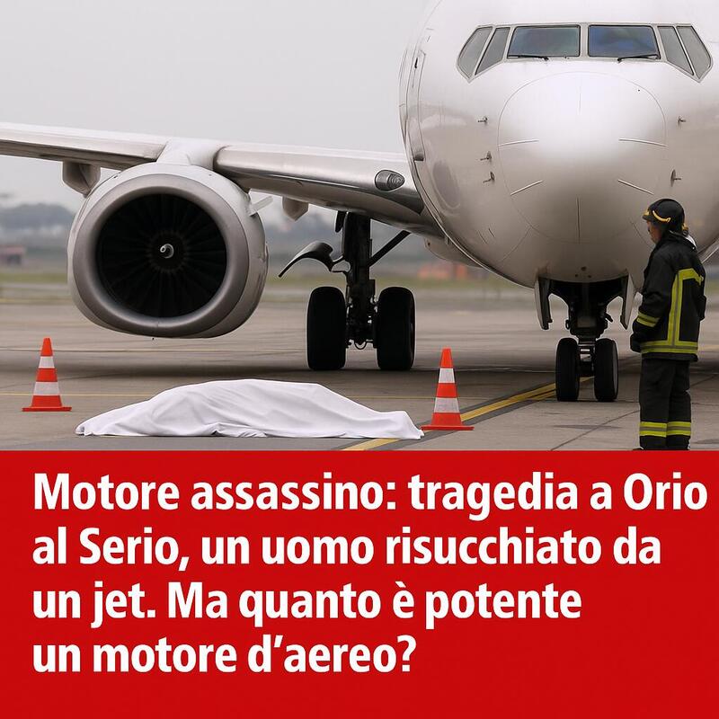 Motore assassino: tragedia a Orio al Serio, un uomo risucchiato da un jet. Ma quanto &egrave; potente un motore d&rsquo;aereo?