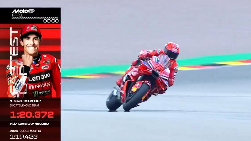 MotoGP 2025. GP di Germania. FP1 del Sachsenring: primo Marc Marquez, ovviamente! [RISULTATI]