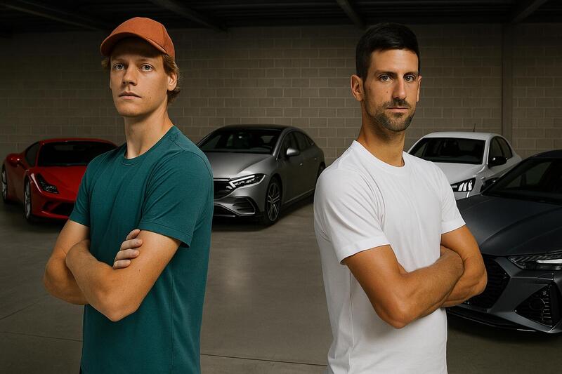 Sinner vs Djokovic: campioni in campo, fuoriclasse in garage. Ma la semifinale si vince anche su...quattro ruote