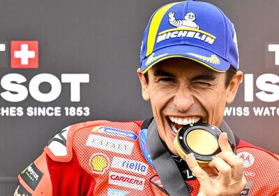 MotoGP 2025. GP di Germania. Marc Marquez, Sprint in rimonta: Ho rischiato per prendere Bezzecchi, ma oggi è il compleanno del capo, Gigi: è per lui