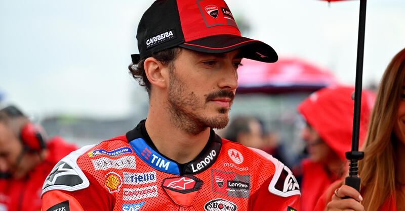 MotoGP 2025. GP di Germania. Pecco Bagnaia: &quot;Purtroppo vado piano. Non mi ricordo di essere mai stato cos&igrave; lento in MotoGP sul bagnato&quot;