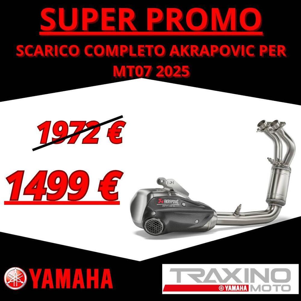 Scarico Akrapovic MT07 my 2025 SUPER SCONTATO