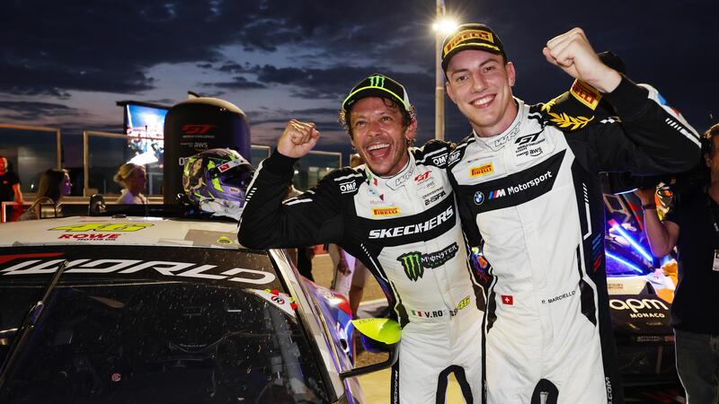 GTWC. Valentino Rossi re indiscusso di Misano: vince con Raffaele Marciello Gara 1 della Sprint Cup