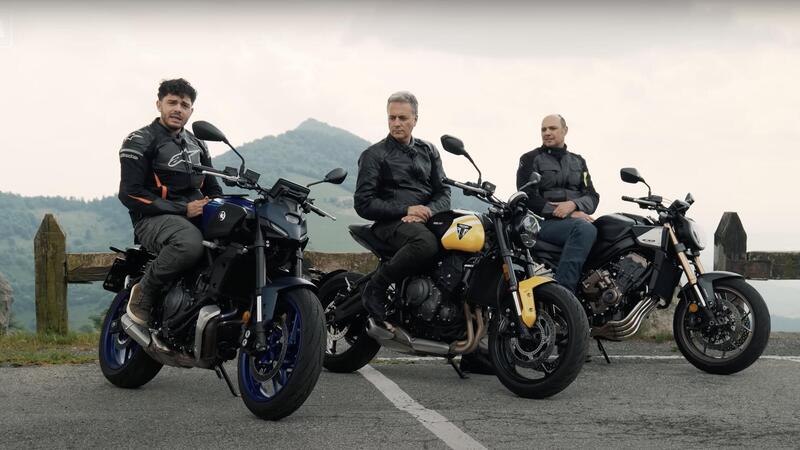 Yamaha MT-07 vs Triumph Trident 660 vs Honda CB650R: la sfida tra le naked di media cilindrata [VIDEO]