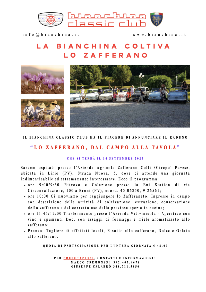 Locandina secondo evento sullo Zafferano
