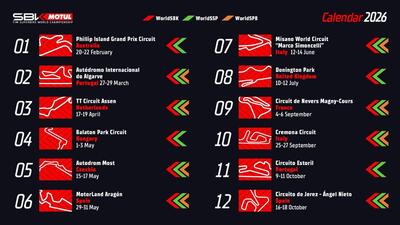 SBK. Ecco il calendario provvisorio 2026