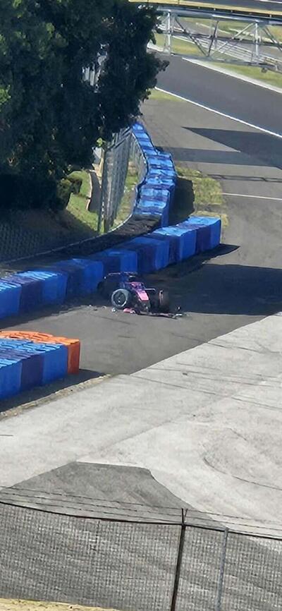 F1, Test in Ungheria: Colapinto a muro nei test Pirelli 2026. Danni gravi alla vettura, ma il pilota sta bene