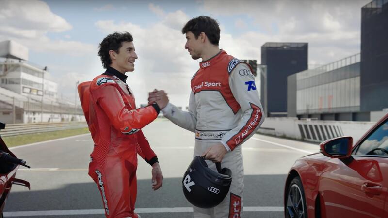 MotoGP 2025. Marc Marquez vs Alex Marquez, Ducati Panigale V4S vs Audi RS e-tron GT: la drag race che aspettavi di vedere [VIDEO]