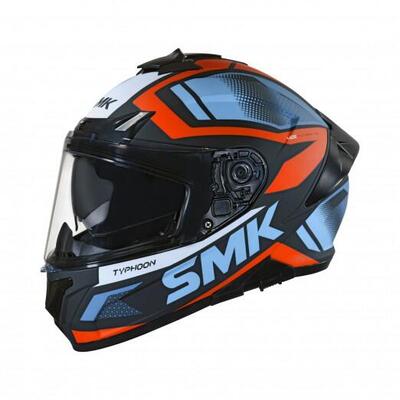 Casco integrale SMK TYPHOON THORN Nero Blu Arancio 