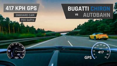 Bugatti Chiron a 417 km/h sull&rsquo;Autobahn: il video shock che fa infuriare la Germania