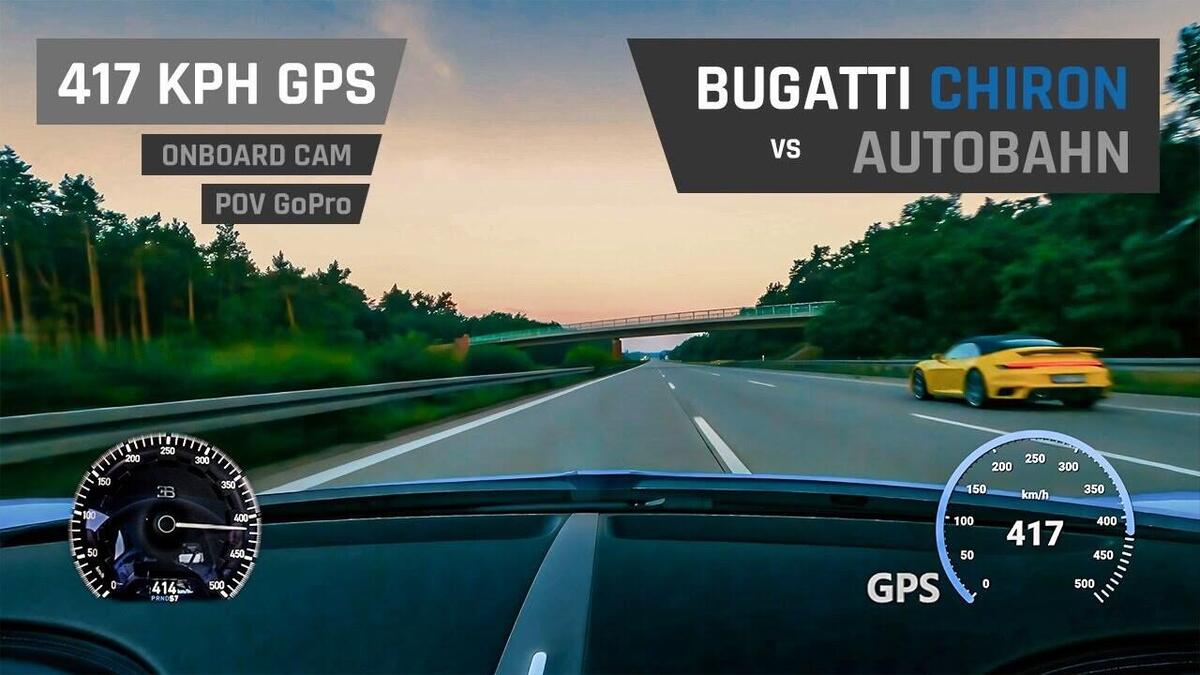 Bugatti Chiron a 417 km/h sull’Autobahn: il video shock che fa infuriare la Germania