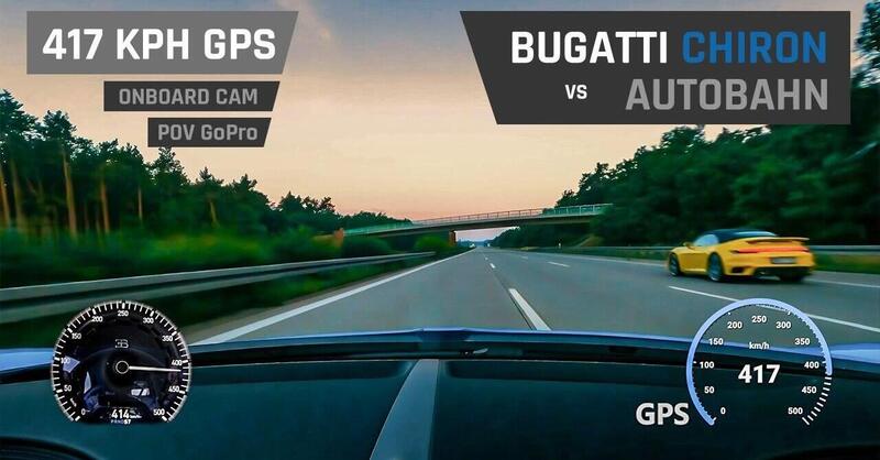Bugatti Chiron a 417 km/h sull&rsquo;Autobahn: il video shock che fa infuriare la Germania