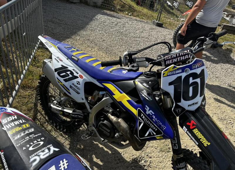 Alvin Ostlund si &egrave; presentato in gara con una Triumph TF 450-RC. L&#039;unico con questa moto