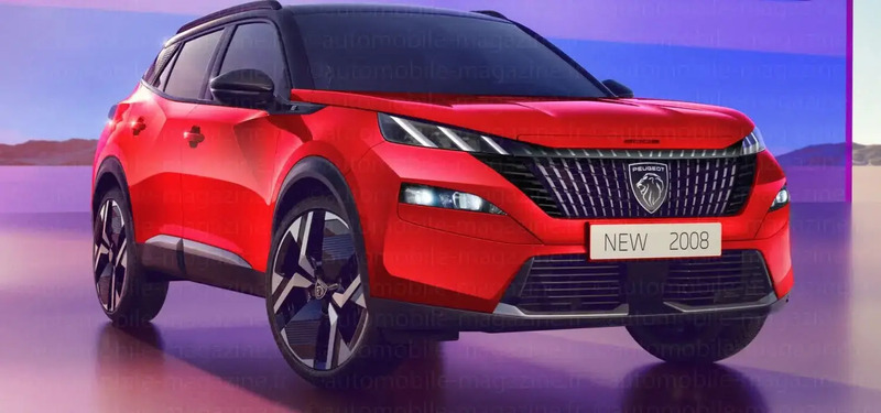 Render del nuovo restyling della Peugeot 2008