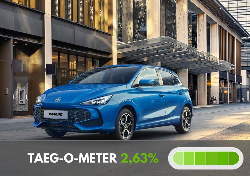 MG tasso zero per il finanziamento di MG3 con l&#039;offerta