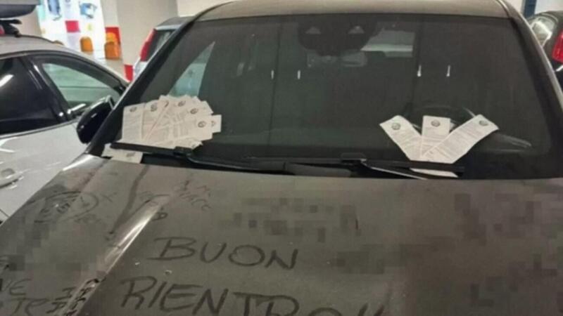 Lascia l&rsquo;auto un mese fuori dall&rsquo;aeroporto di Orio: la vacanza gli costa oltre 20 multe