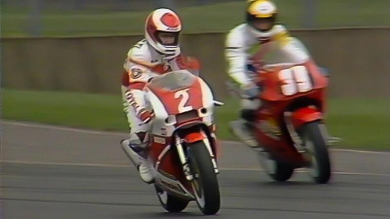 Tardozzi su Lucchinelli, Donington 1988