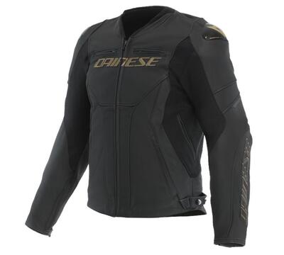 Giacca Moto Pelle Dainese Racing 5 Nero Oro