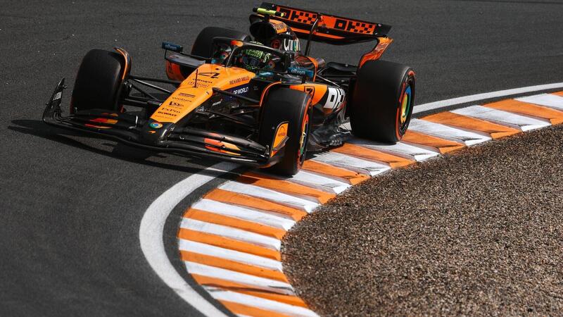 F1. GP Olanda: Norris subito davanti in FP1, Aston Martin sorpresa. Ferrari fuori da top 10, problemi per Antonelli e Verstappen