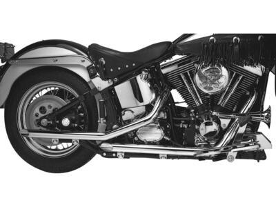 Marmitte Drag Pipe cromate Santee per Softail dal