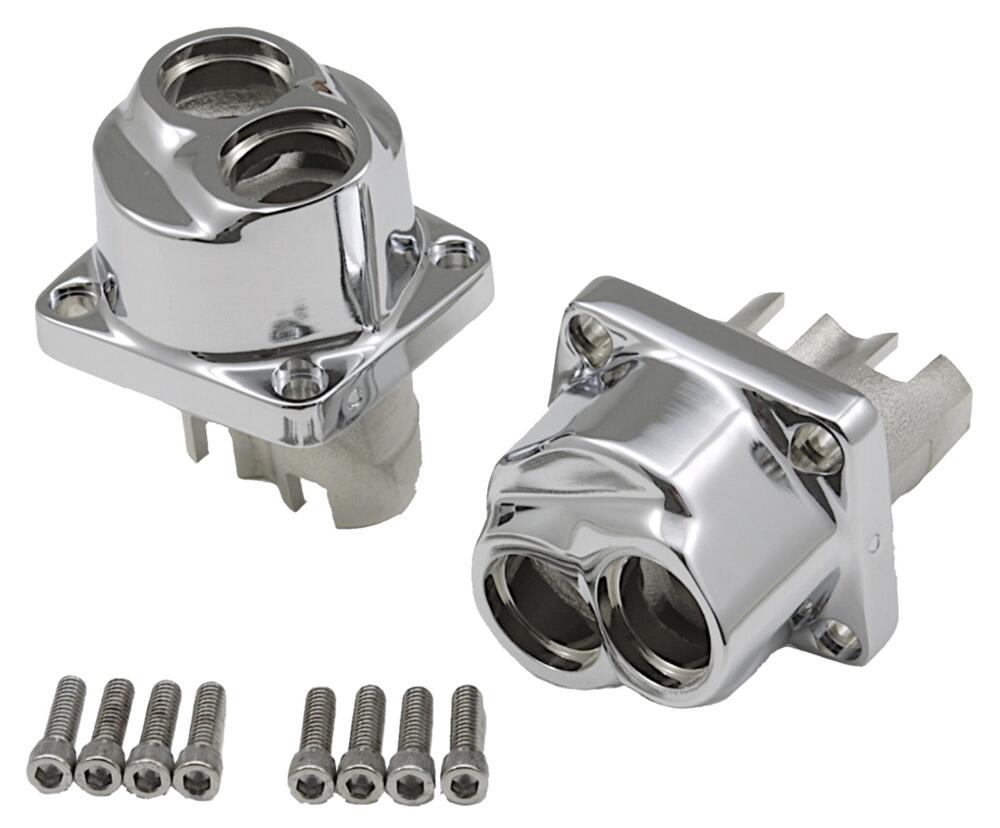 Coppia blocchetti guida punterie cromati per Dyna, Zodiac