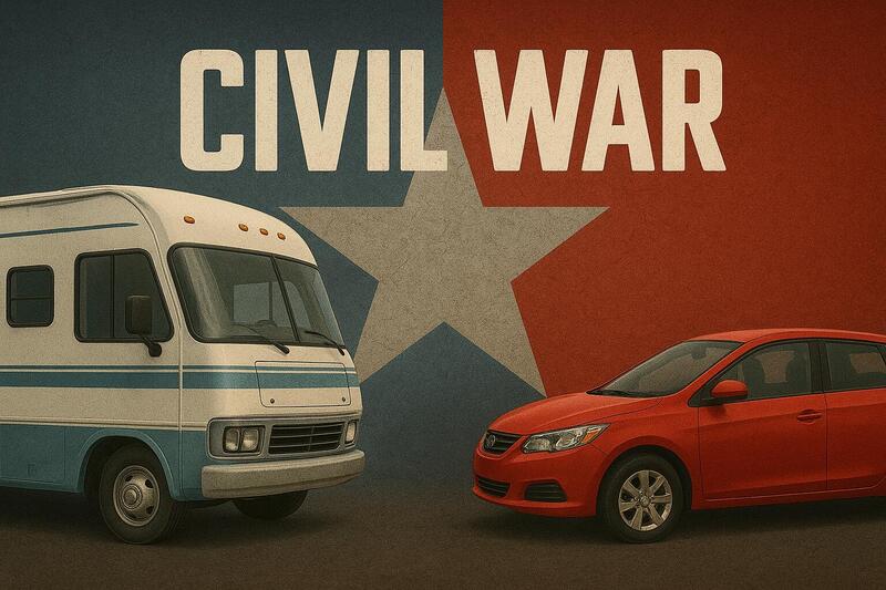 Civil War: Camperisti selvaggi vs Automobilisti