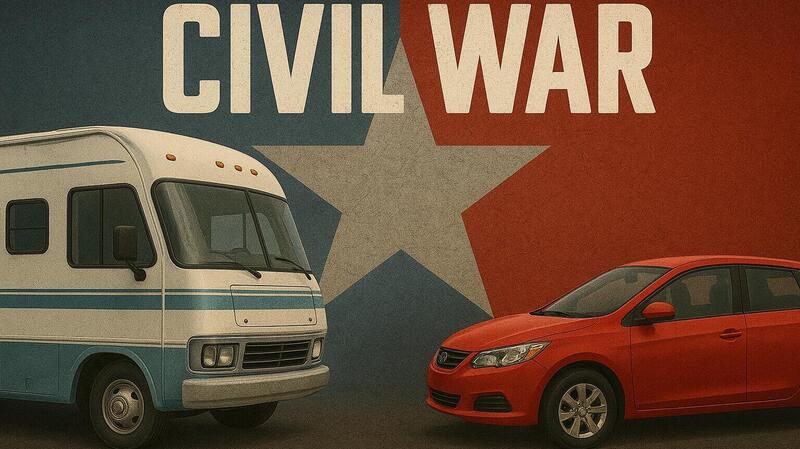 Civil War: Camperisti selvaggi vs Automobilisti